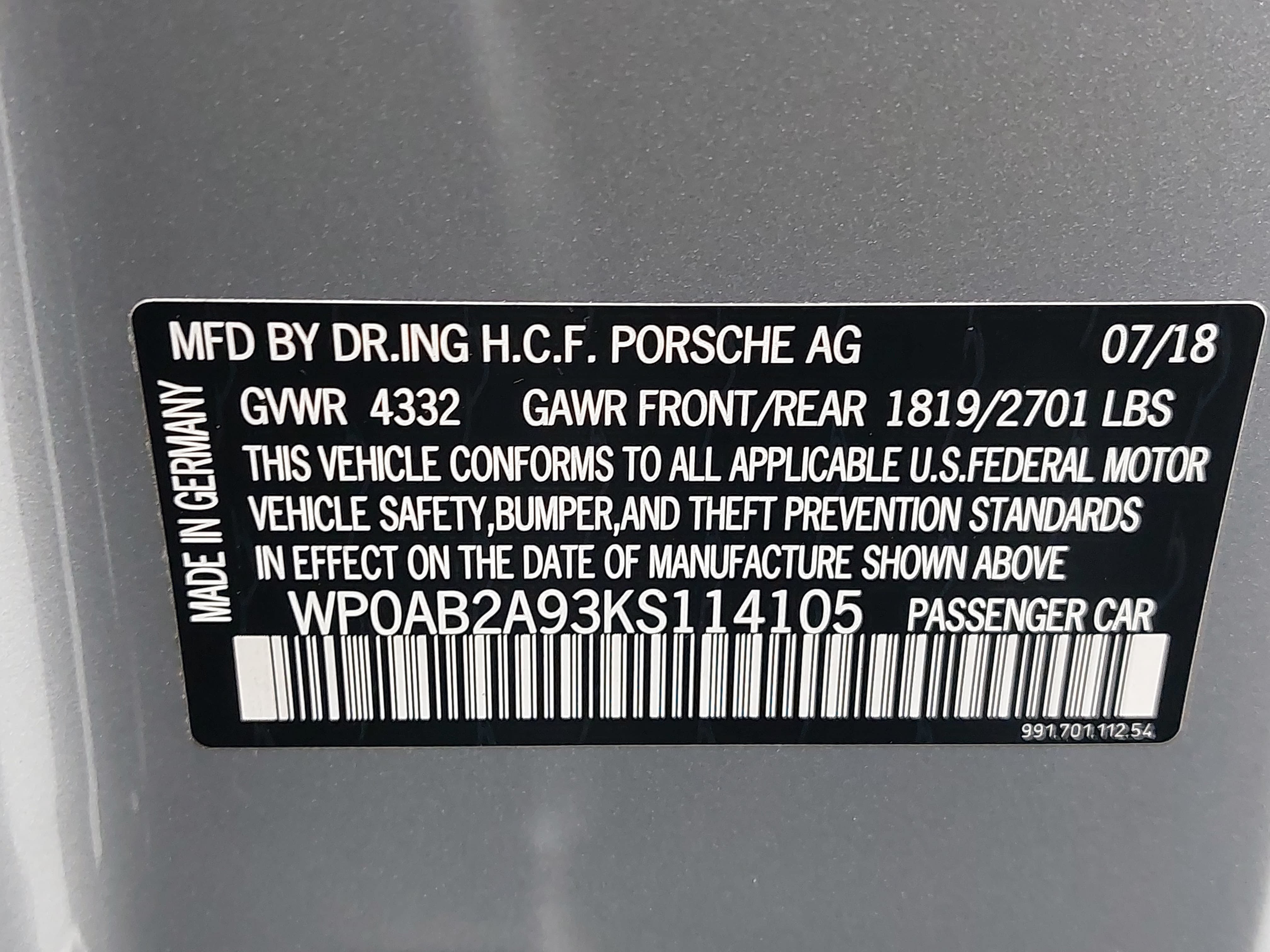 Certified 2019 Porsche 911 Carrera 4 GTS AWD/4WD image 36