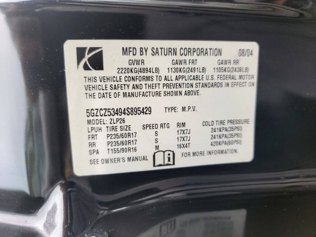 Used 2004 Saturn Vue 2WD V6 w/ Safe & Sound Pkg image 39