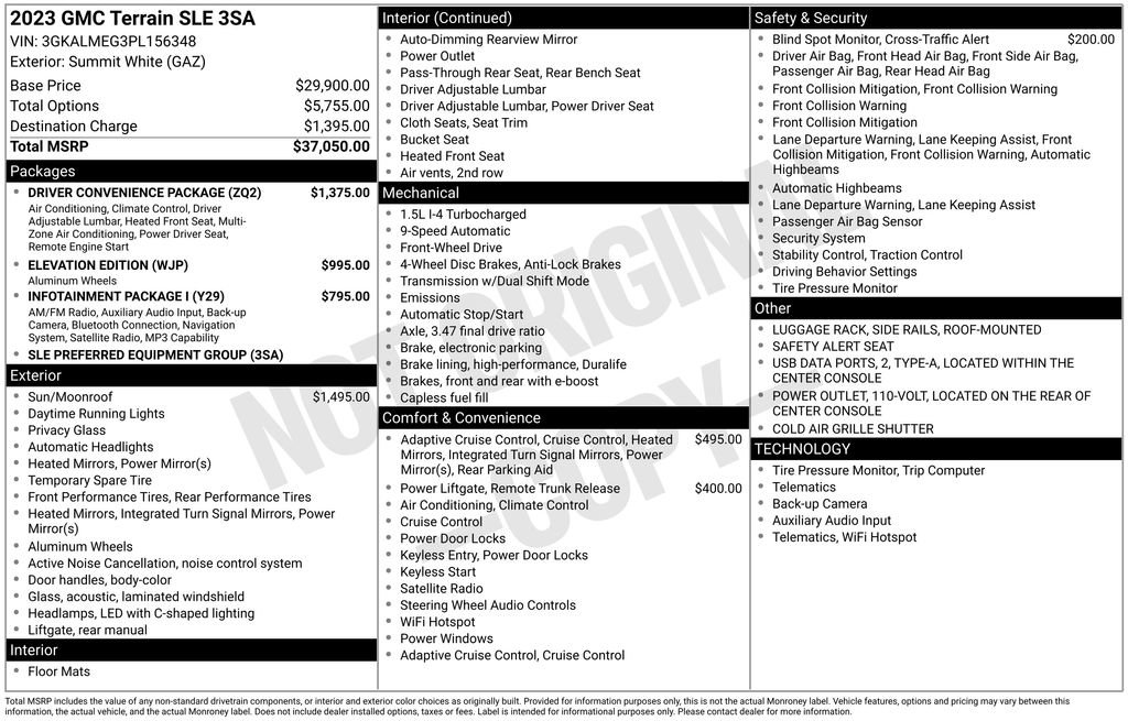 Used 2023 GMC Terrain SLE w/ Driver Convenience Package FWD image 31