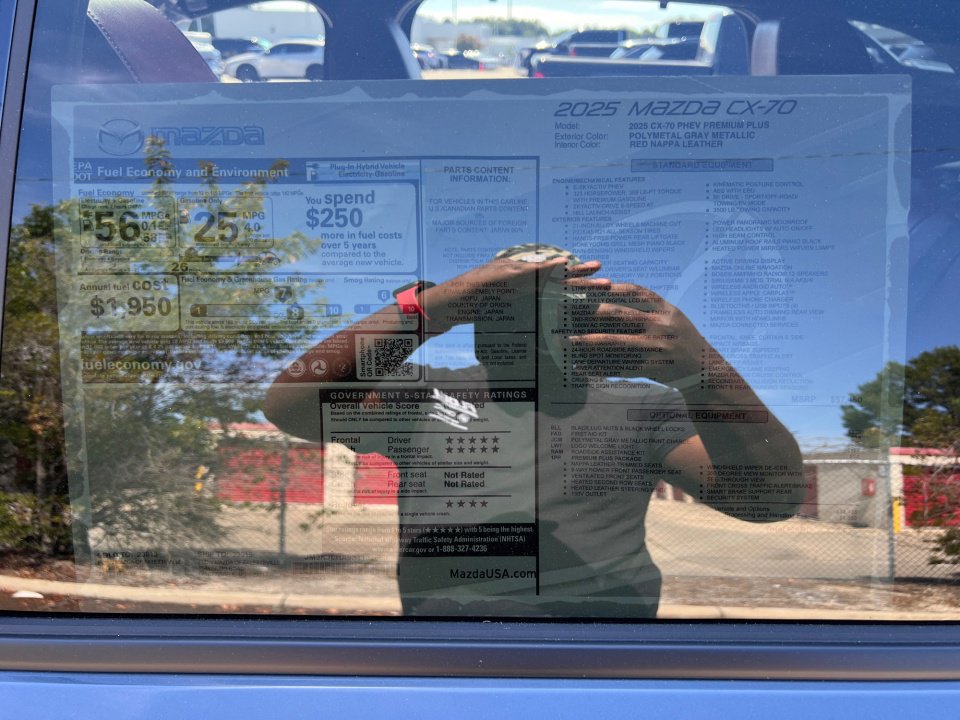 New 2025 MAZDA CX-70 Plug-In Hybrid w/ Premium Plus image 33