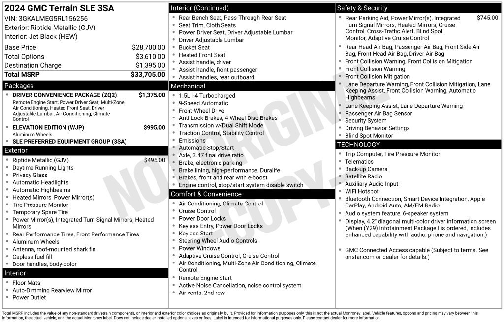 Certified 2024 GMC Terrain SLE w/ Driver Convenience Package FWD image 15