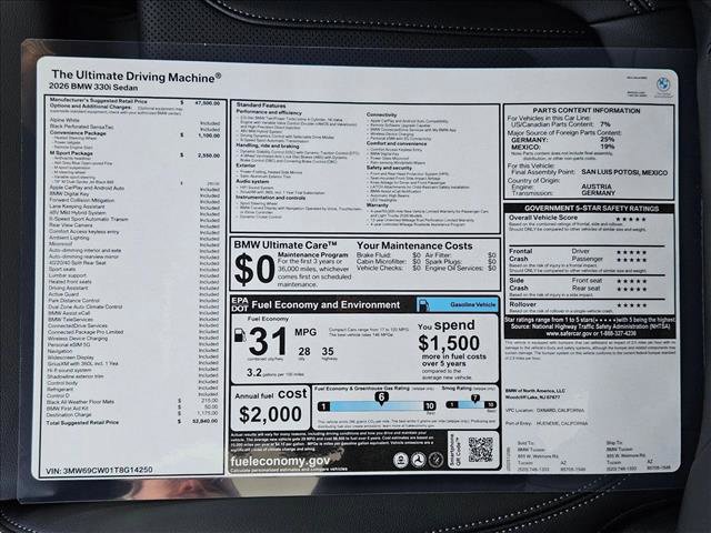 New 2026 BMW 330i Sedan w/ M Sport Package image 20