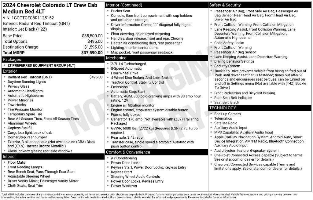 Used 2024 Chevrolet Colorado LT AWD/4WD image 4