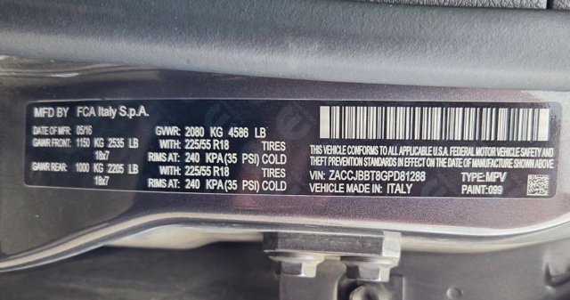 Used 2016 Jeep Renegade Latitude AWD/4WD image 16
