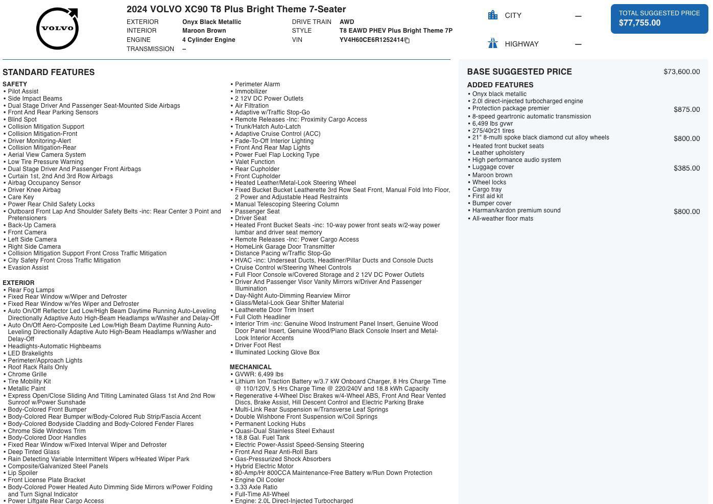 Used 2024 Volvo XC90 T8 Plus w/ Protection Package Premier image 5