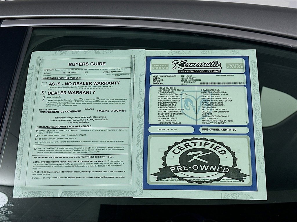 Used 2021 Lexus IS 350 F Sport w/ Navigation Package image 38