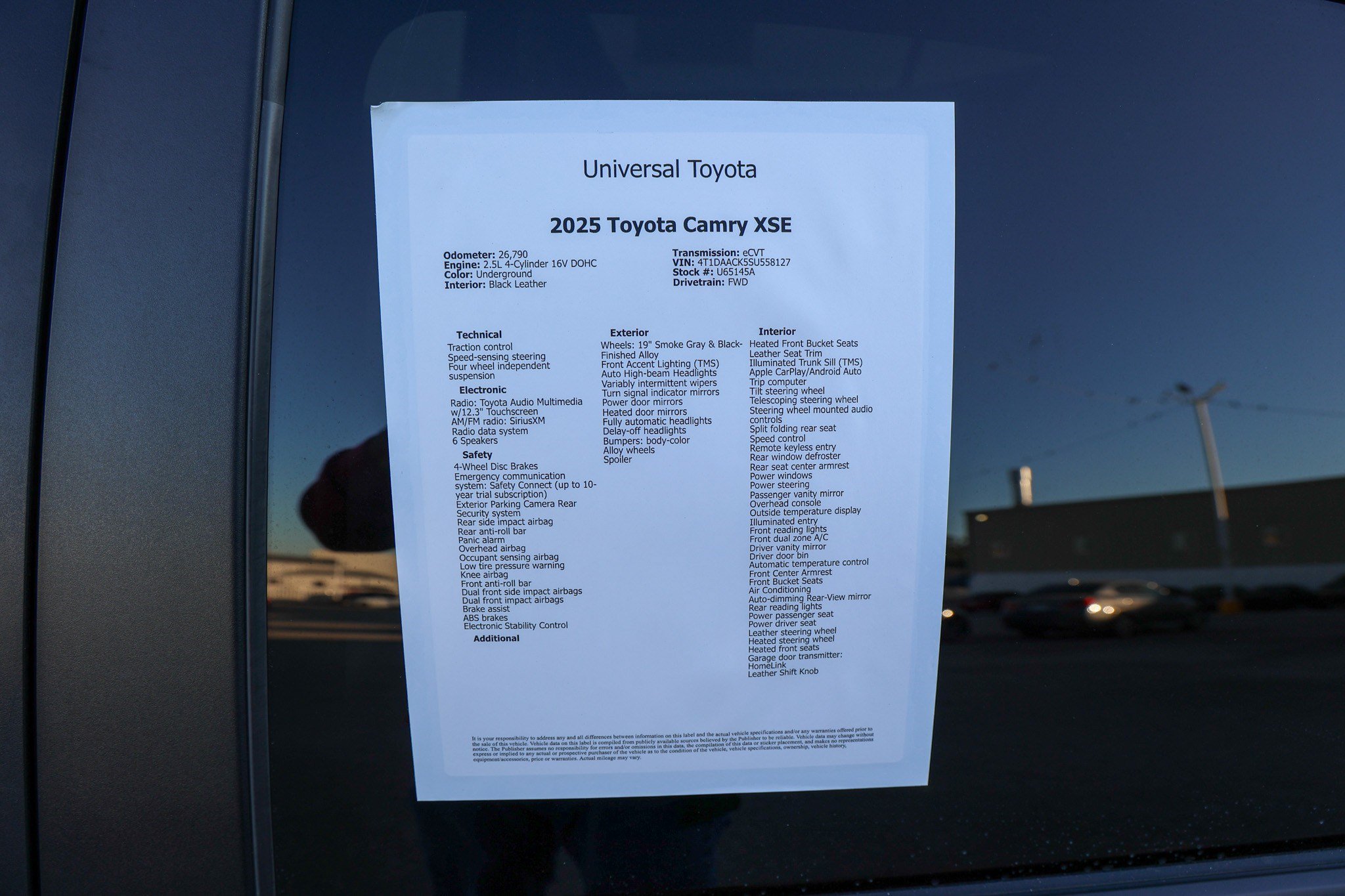 Used 2025 Toyota Camry XSE FWD image 47