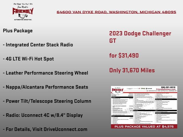 Used 2023 Dodge Challenger GT w/ Plus Package image 13