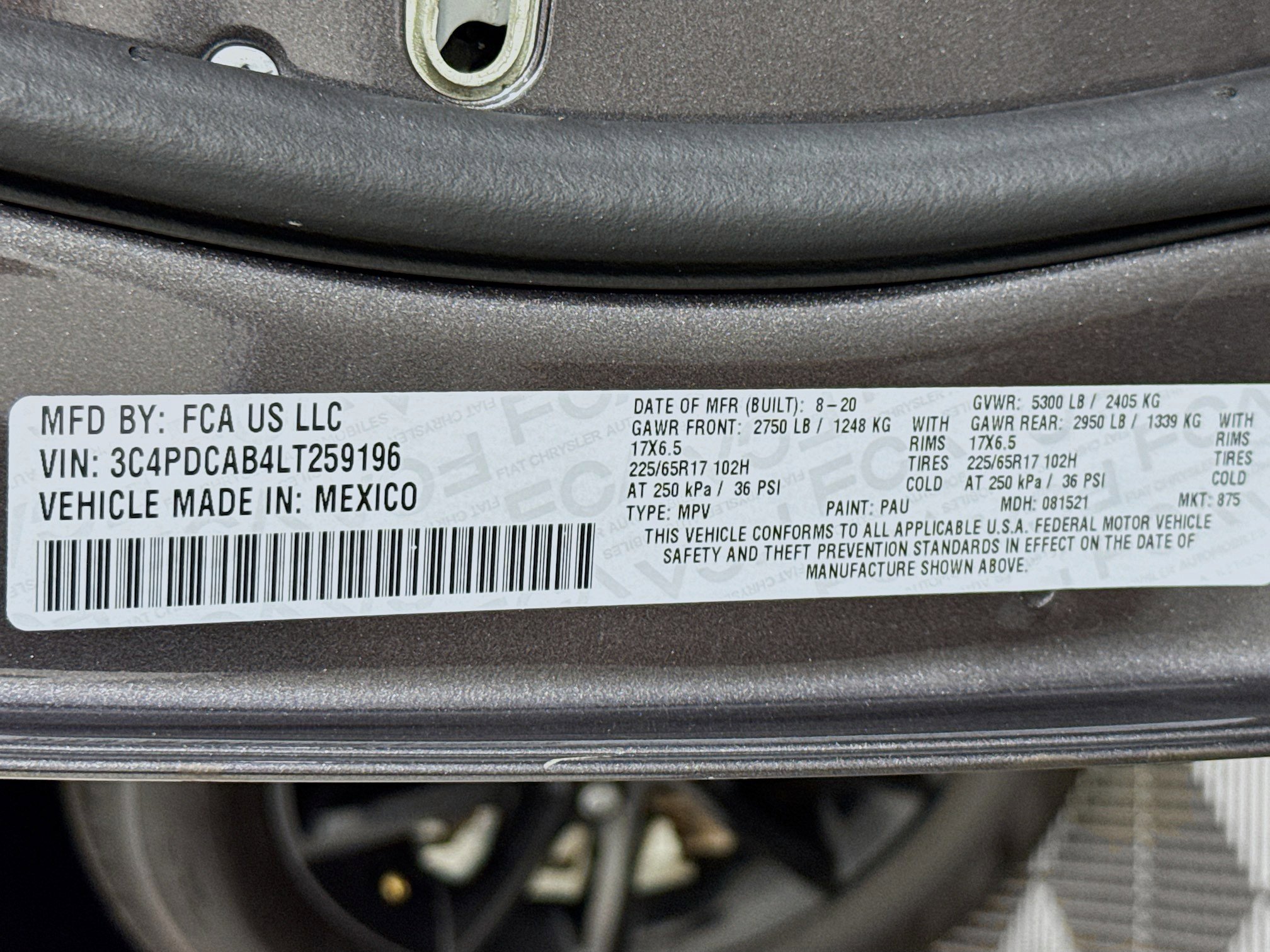 Used 2020 Dodge Journey SE w/ SE Popular Equipment Group image 39