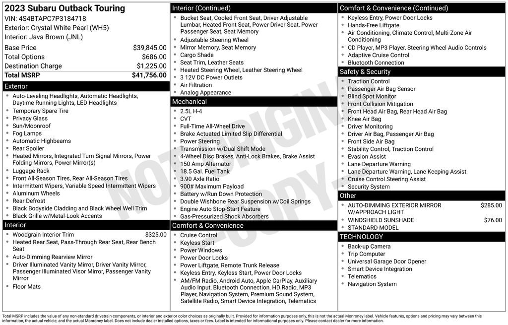 Used 2023 Subaru Outback Touring image 44