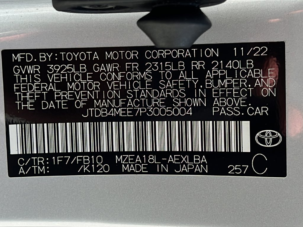 Used 2023 Toyota Corolla LE w/ LE Premium Package FWD image 23