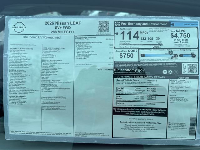 New 2026 Nissan Leaf SV+ image 7