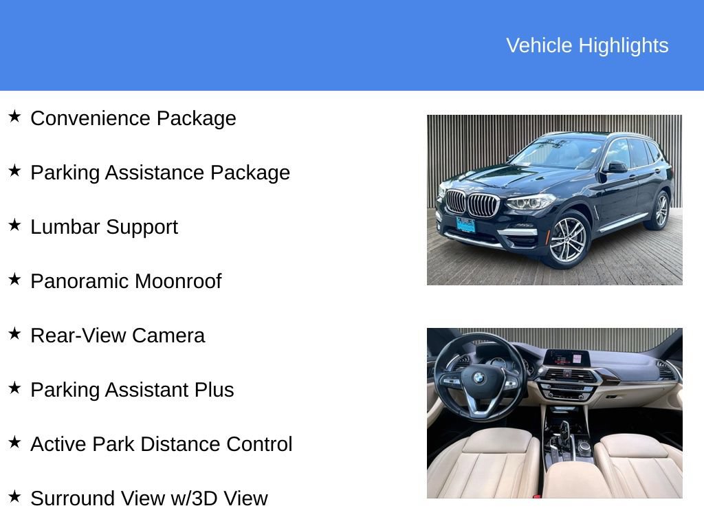 Used 2021 BMW X3 xDrive30i w/ Convenience Package AWD/4WD image 5