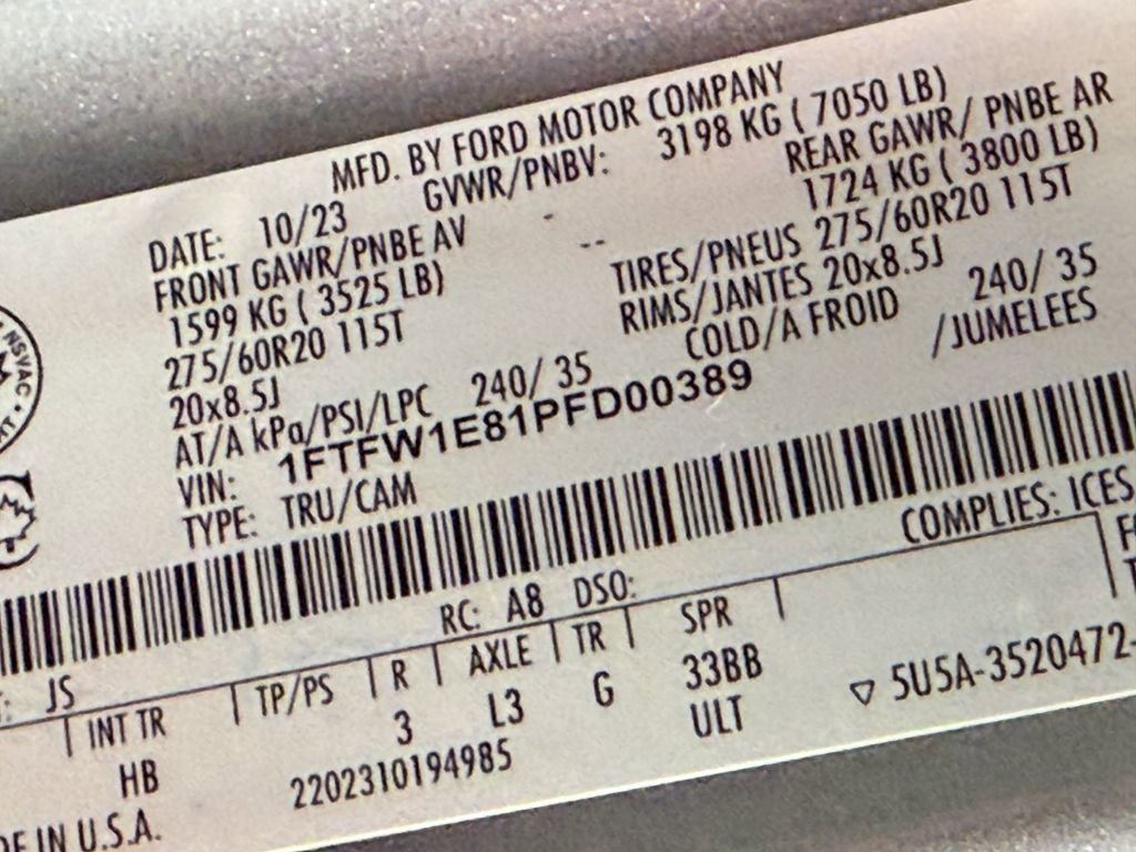 Used 2023 Ford F150 Lariat w/ Equipment Group 502A High image 57