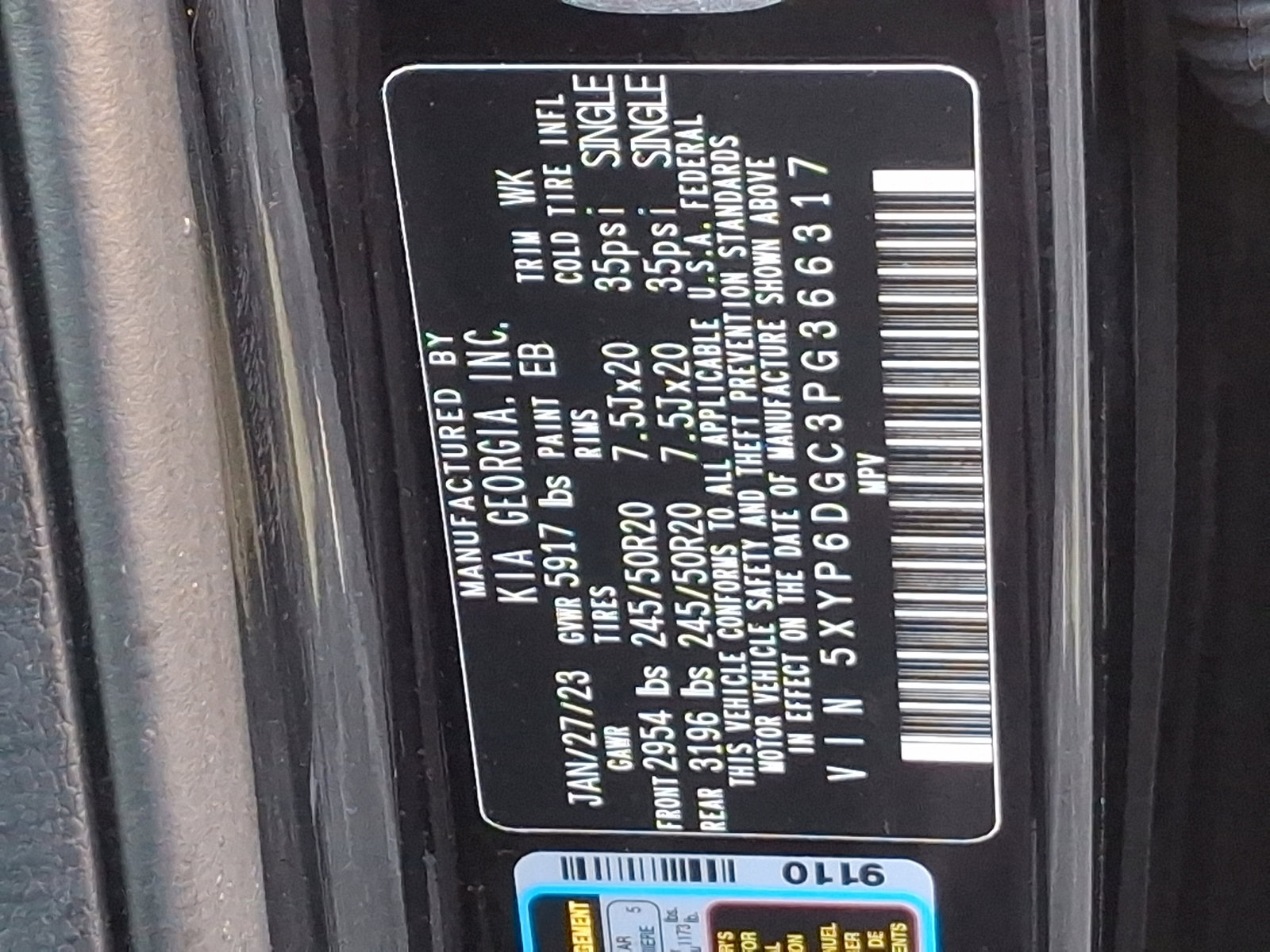 Used 2023 Kia Telluride S w/ S Sunroof Package image 30