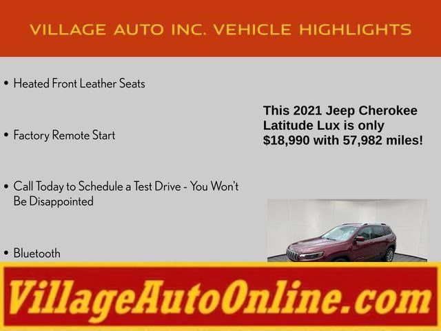 Used 2021 Jeep Cherokee Latitude Lux FWD image 16