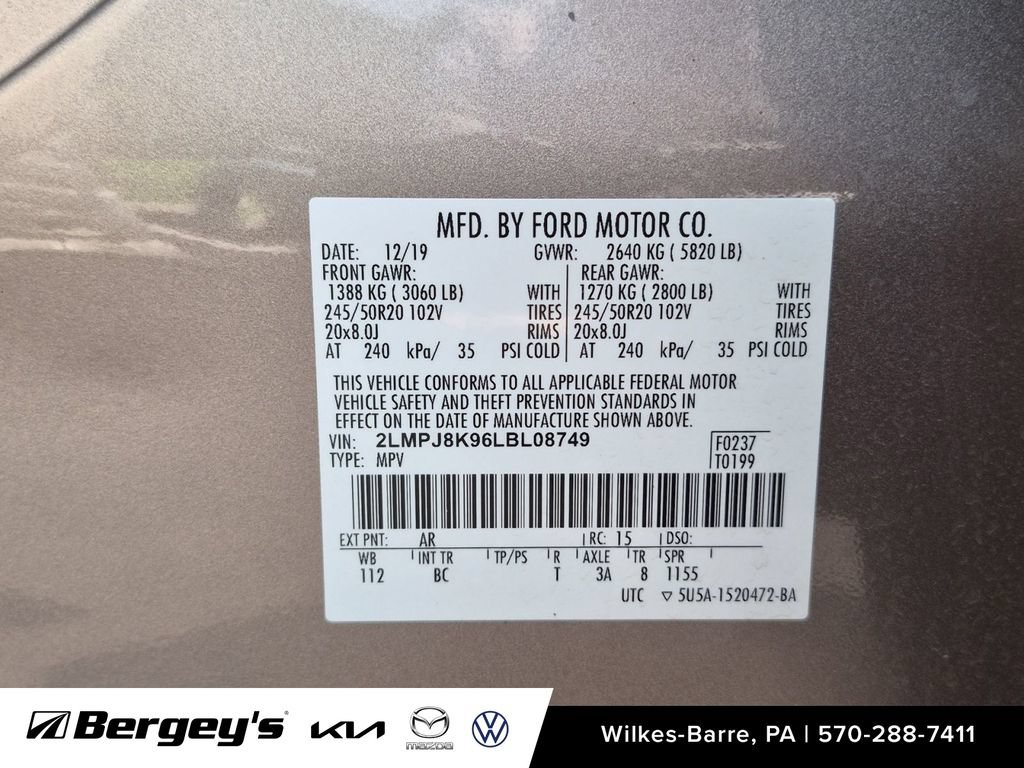 Used 2020 Lincoln Nautilus Reserve AWD/4WD image 30