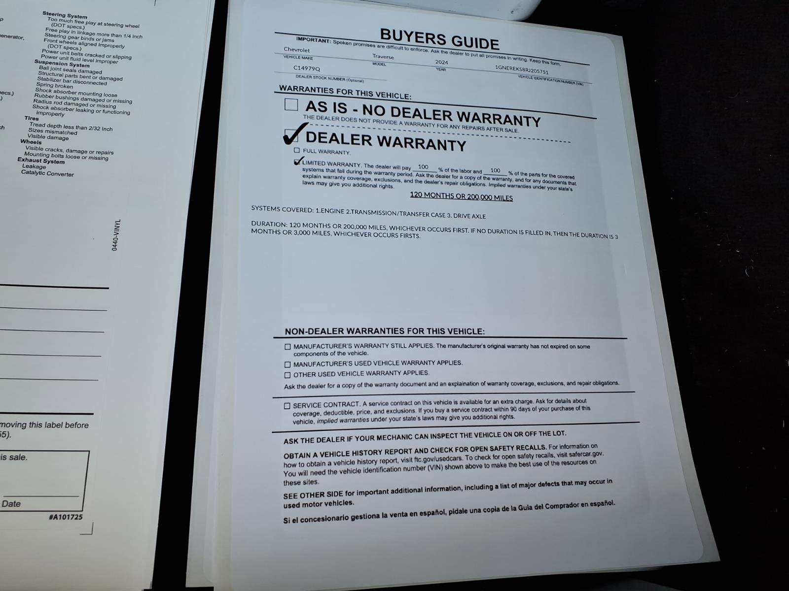 Used 2024 Chevrolet Traverse LS image 35