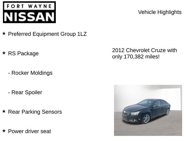 Used 2012 Chevrolet Cruze LTZ w/ RS Package image 8