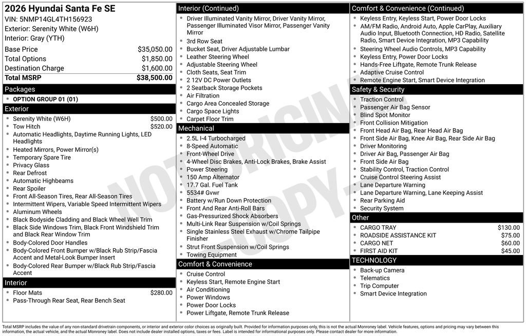 Used 2026 Hyundai Santa Fe SE FWD image 21