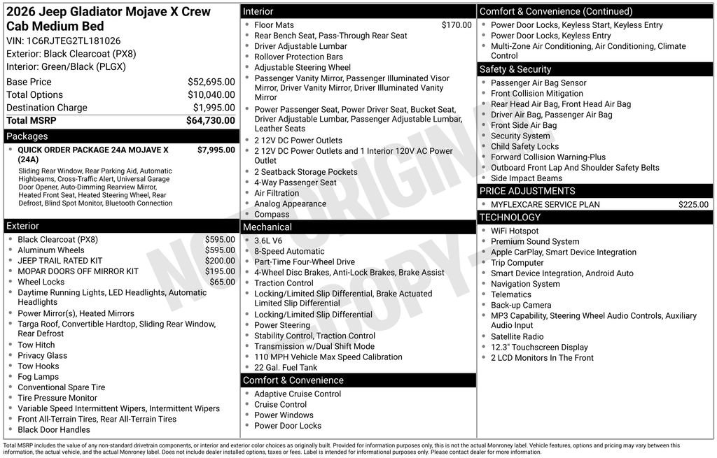 New 2026 Jeep Gladiator Mojave AWD/4WD image 40