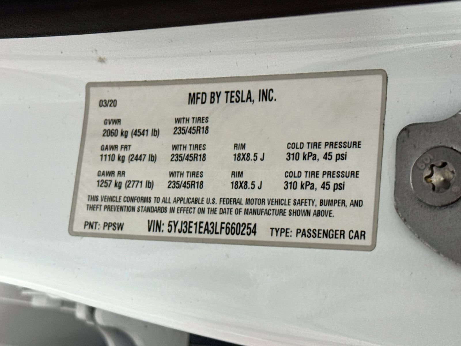 Used 2020 Tesla Model 3 Standard Range RWD image 26