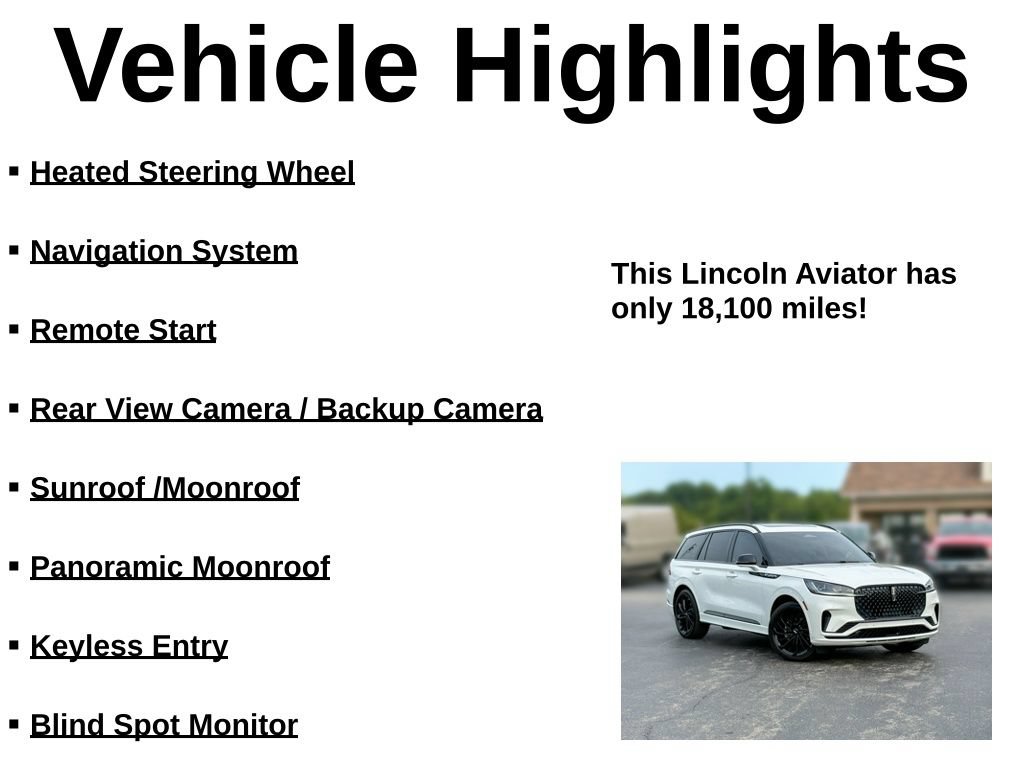 Used 2025 Lincoln Aviator Reserve w/ Luxury Package RWD image 46