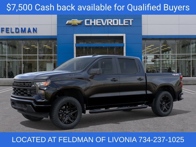 New 2026 Chevrolet Silverado 1500 Custom w/ Turbomax Blackout Package AWD/4WD image 2