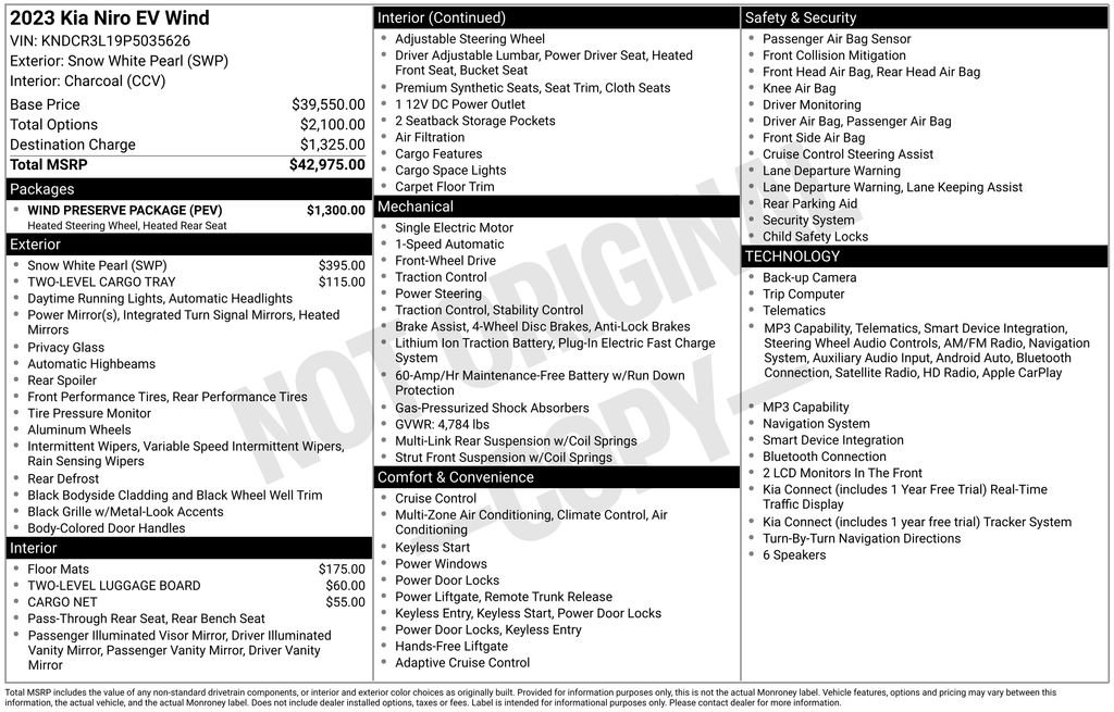 Used 2023 Kia Niro Wind w/ Wind Preserve Package FWD image 17