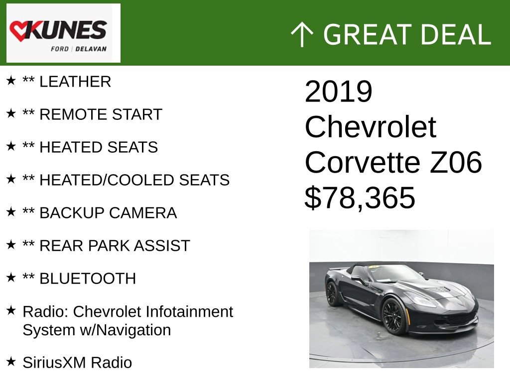 Used 2019 Chevrolet Corvette Z06 RWD image 2