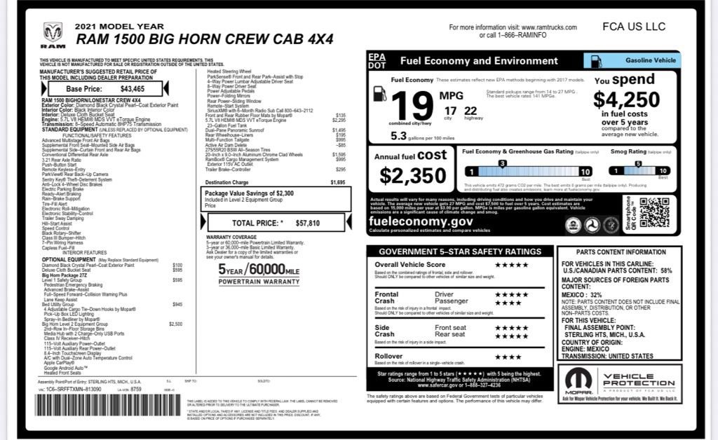 Used 2021 RAM 1500 Big Horn AWD/4WD image 20