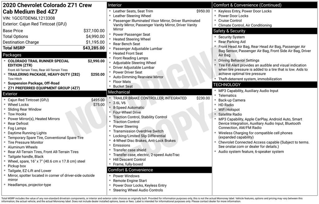 Used 2020 Chevrolet Colorado Z71 AWD/4WD image 29