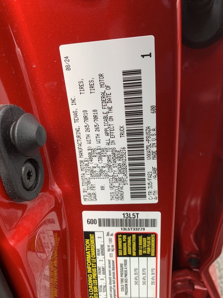 Used 2024 Toyota Tundra SR5 w/ SX Package image 32