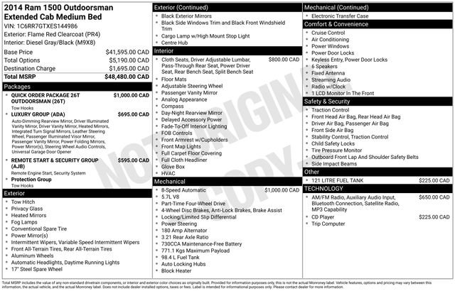 Used 2014 RAM 1500 Outdoorsman AWD/4WD image 31