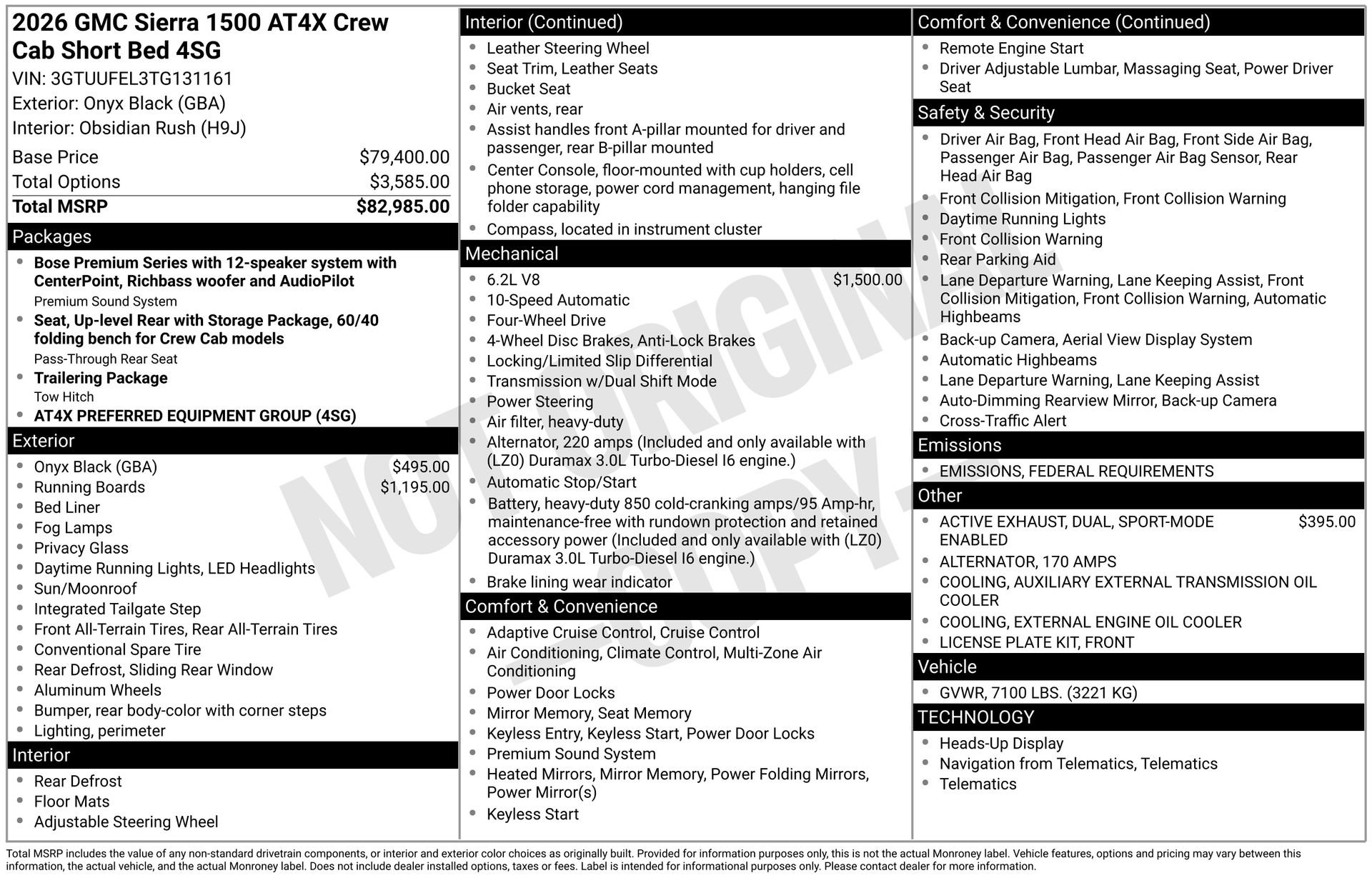 New 2026 GMC Sierra 1500 AT4X image 3