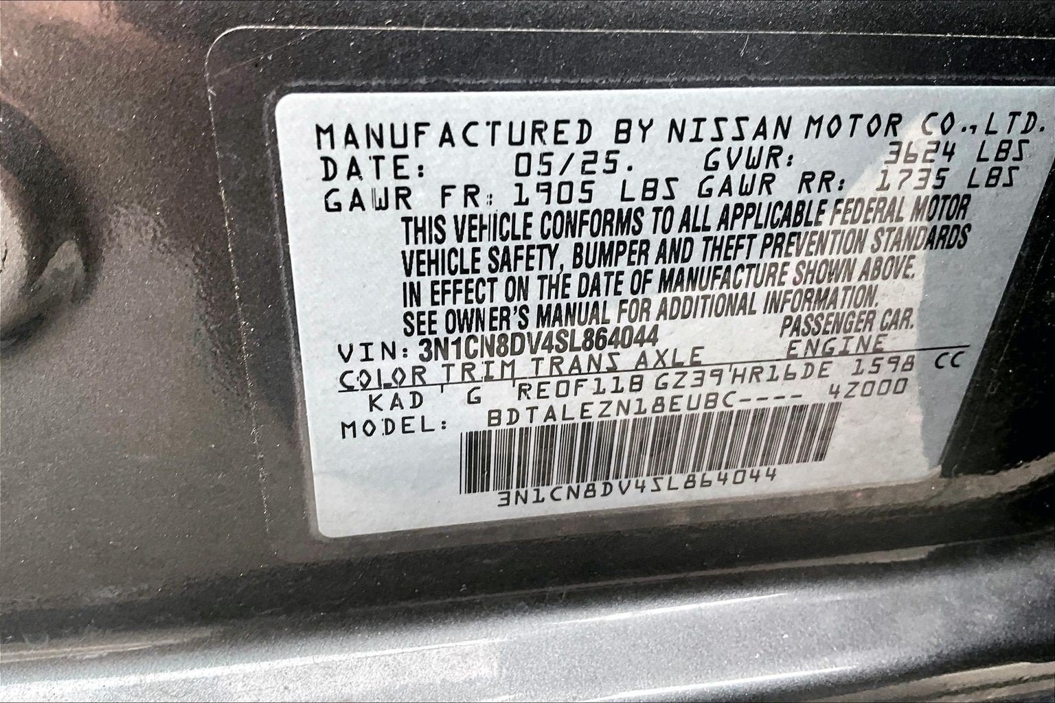 Used 2025 Nissan Versa S w/ S Plus Package FWD image 28