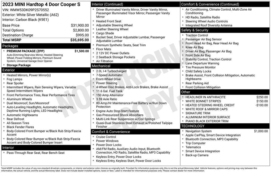 Used 2023 MINI Cooper S w/ Premium Package FWD image 42