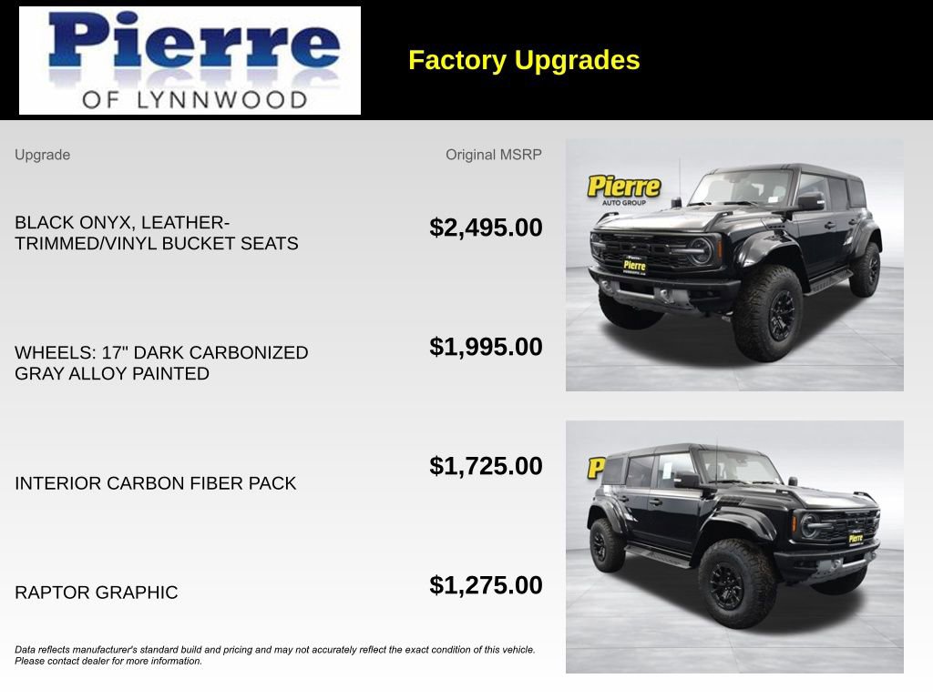 New 2025 Ford Bronco Raptor w/ Interior Carbon Fiber Pack image 13