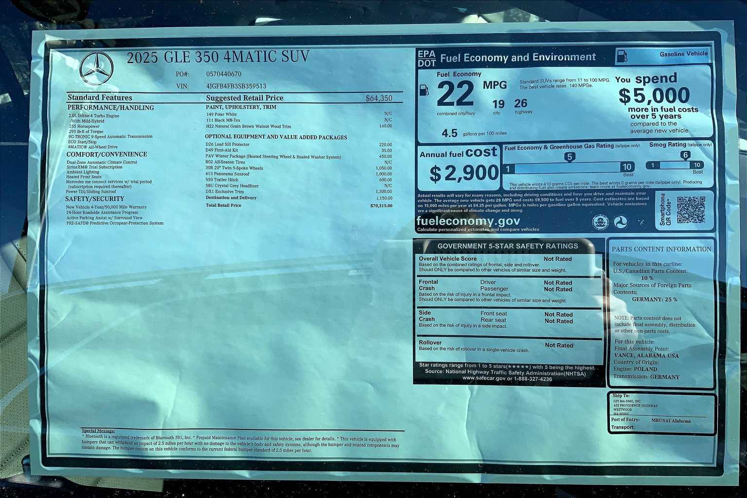 Certified 2025 Mercedes-Benz GLE 350 4MATIC image 25