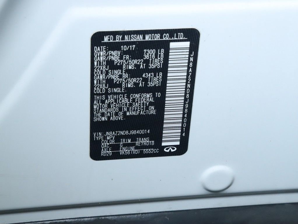 Used 2018 INFINITI QX80 2WD w/ Driver Assistance Package image 22