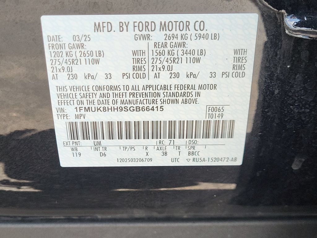Used 2025 Ford Explorer Platinum w/ LUX Leather Package AWD/4WD image 35
