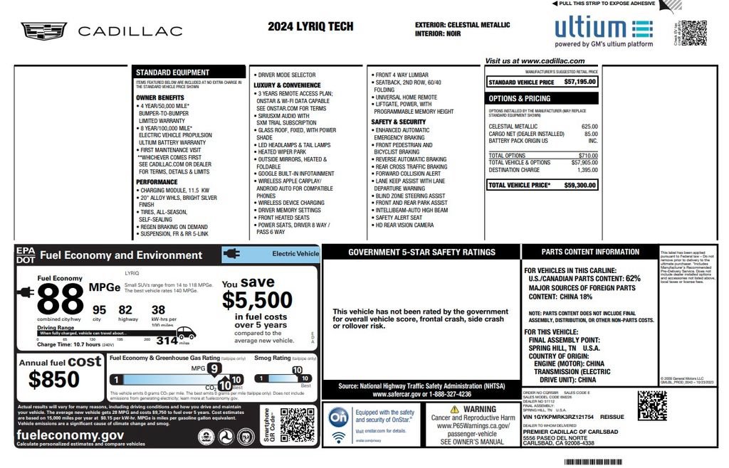 Used 2024 Cadillac Lyriq Tech RWD image 3