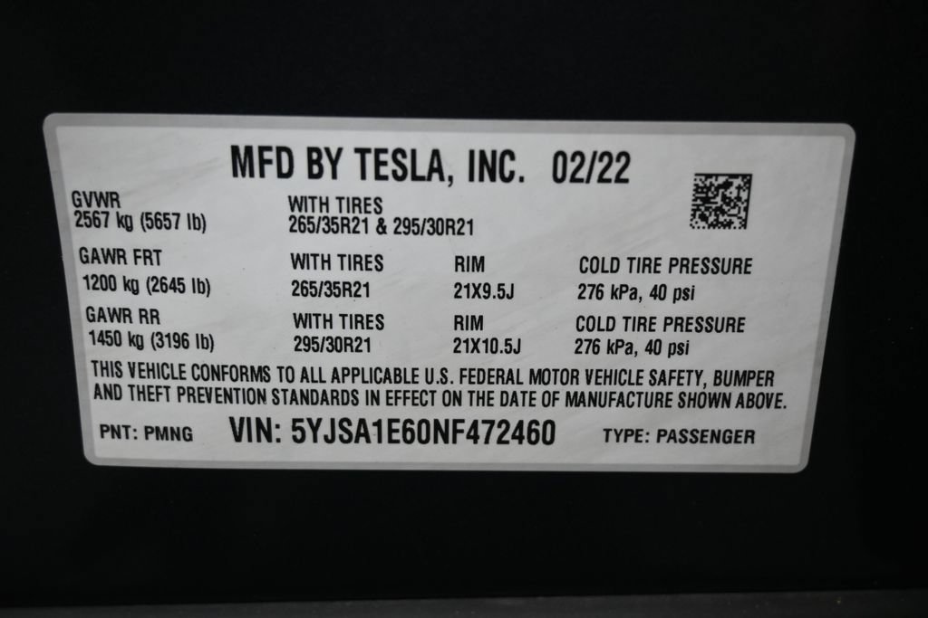 Used 2022 Tesla Model S Plaid AWD/4WD image 9