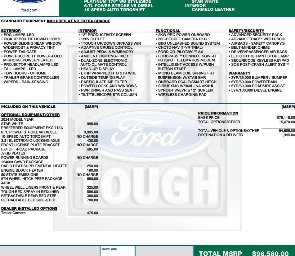 Used 2024 Ford F350 Platinum image 2