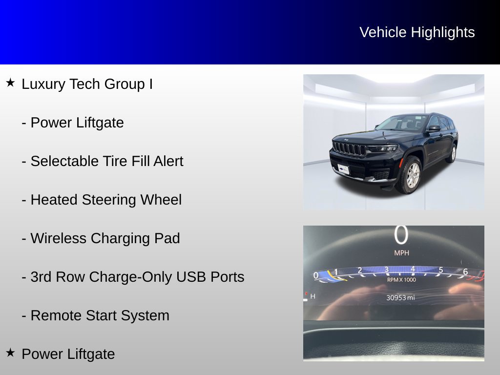 Used 2023 Jeep Grand Cherokee L Laredo w/ Luxury Tech Group I AWD/4WD image 12