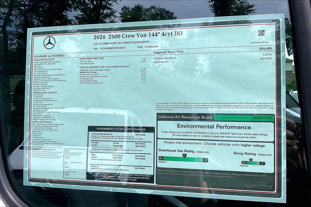 New 2026 Mercedes-Benz Sprinter 2500 image 13