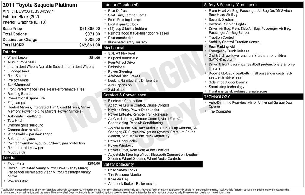 Used 2011 Toyota Sequoia Platinum image 3