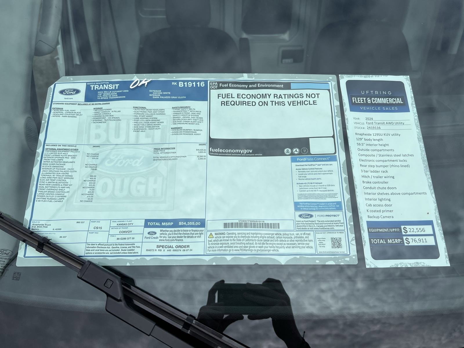 Used 2024 Ford Transit 350 AWD w/ Interior Upgrade Package image 14