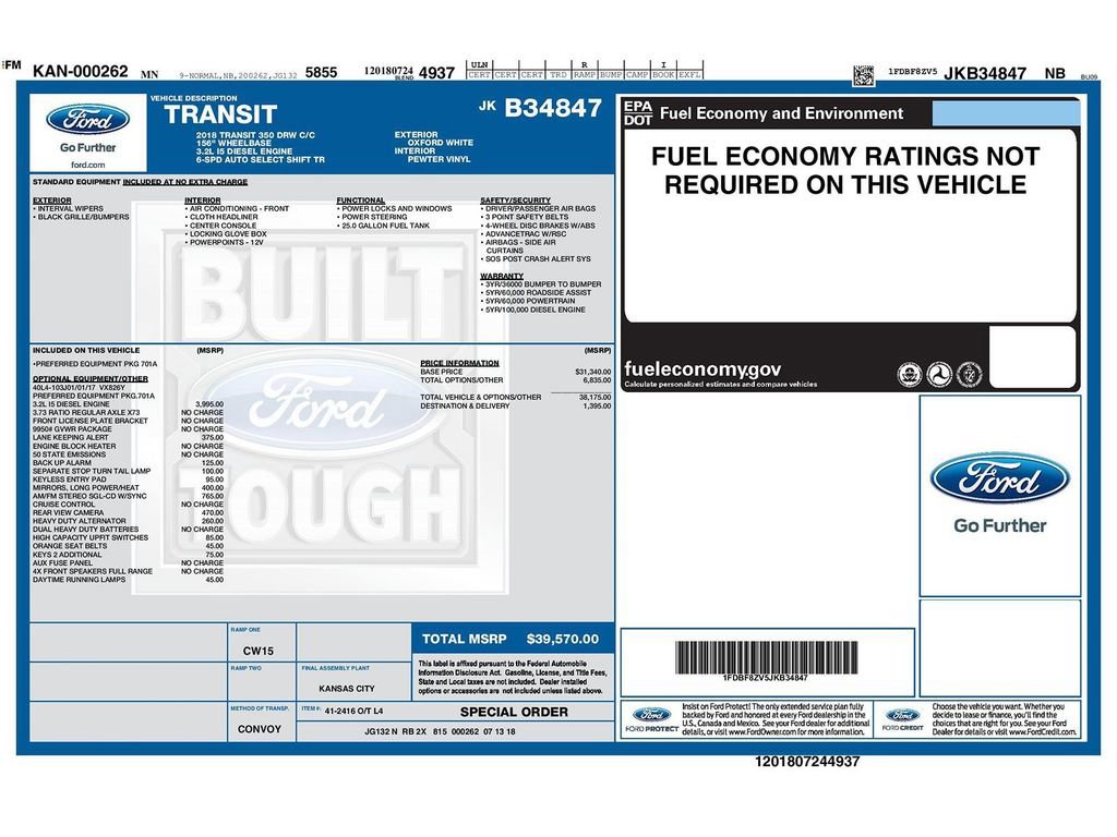 Used 2018 Ford Transit 350 156 DRW image 33