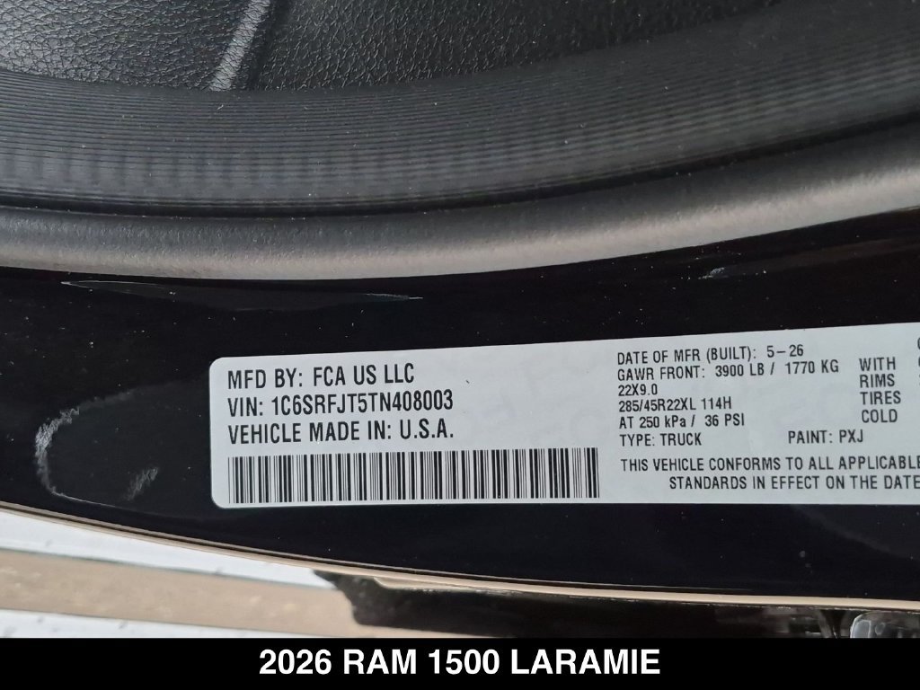 New 2026 RAM 1500 Laramie w/ Night Edition AWD/4WD image 26
